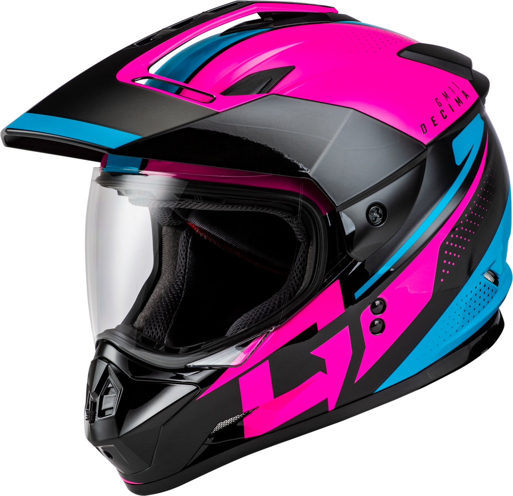 Gmax GM-11 Helmet Decima Graphic Black/Pink/Blue