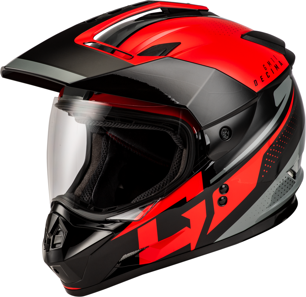 Gmax GM-11 Helmet Decima Graphic Black/Red/Grey