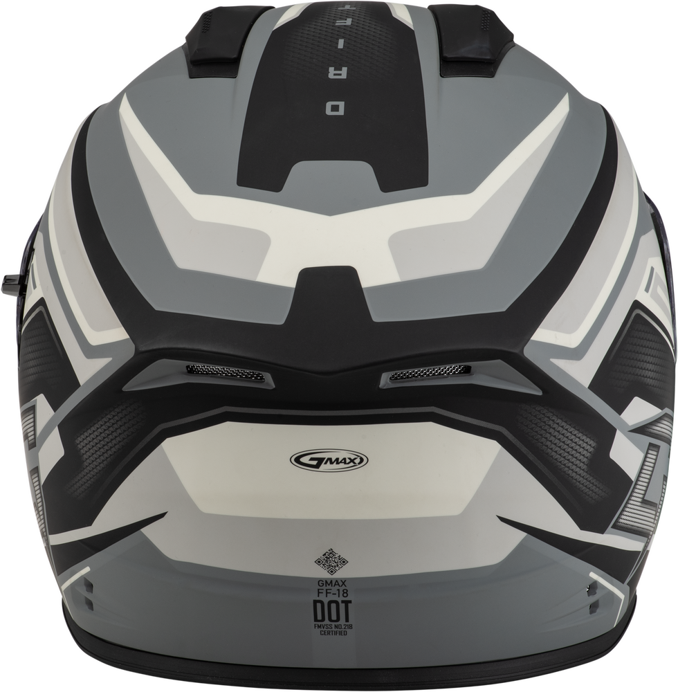 Gmax FF-18 Full Face Helmet Drift Graphic Grey/Silver/Black