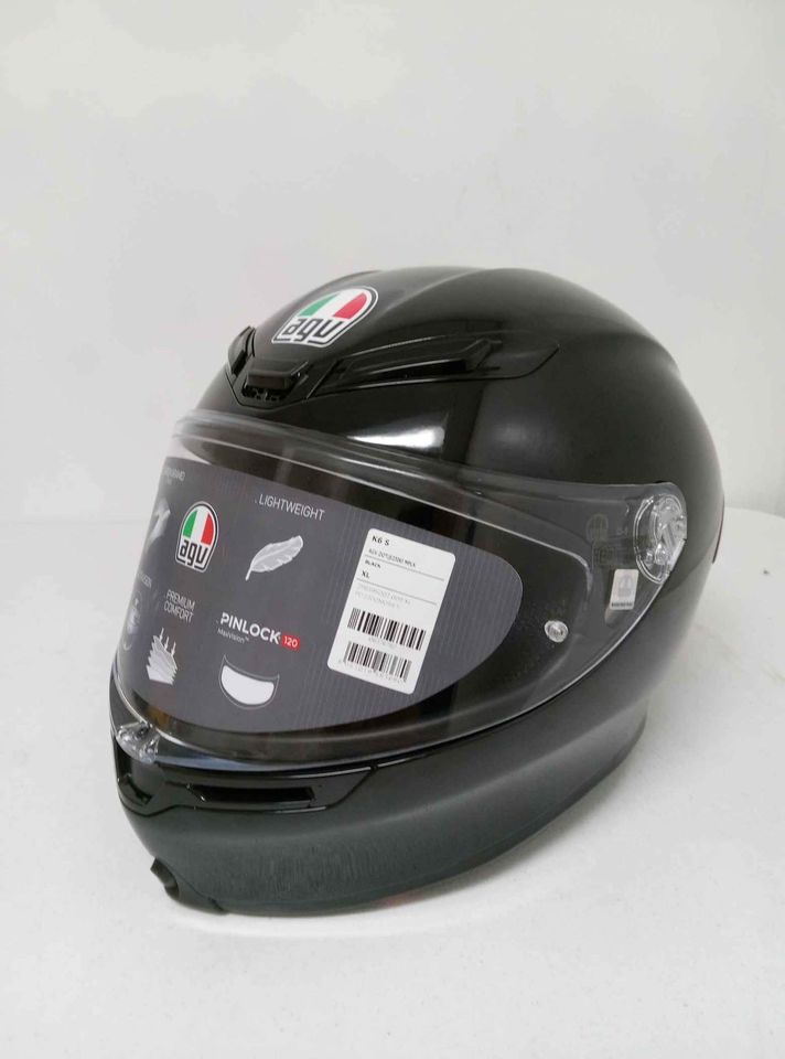 AGV K6 S Full Face Helmet Gloss Black size Large