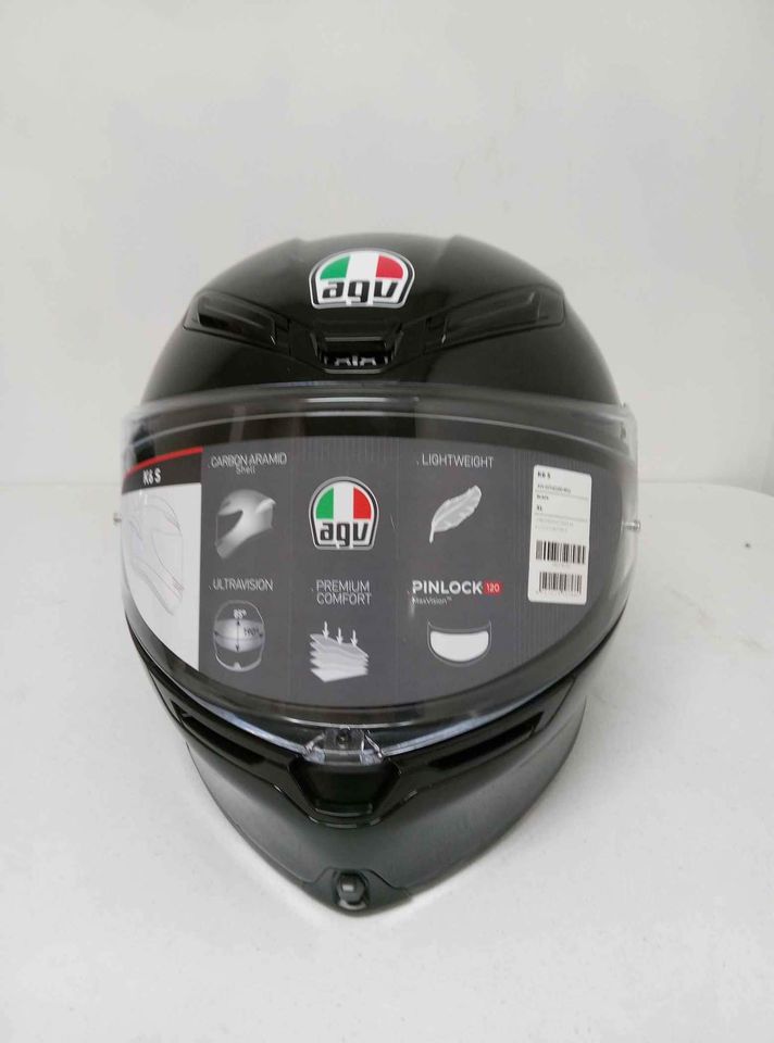 AGV K6 S Full Face Helmet Gloss Black size Large