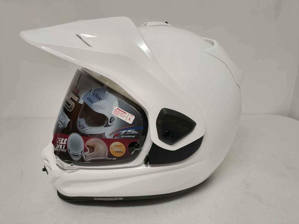 Arai XD5 Dual Sport Helmet Gloss White size Large (Open Box)