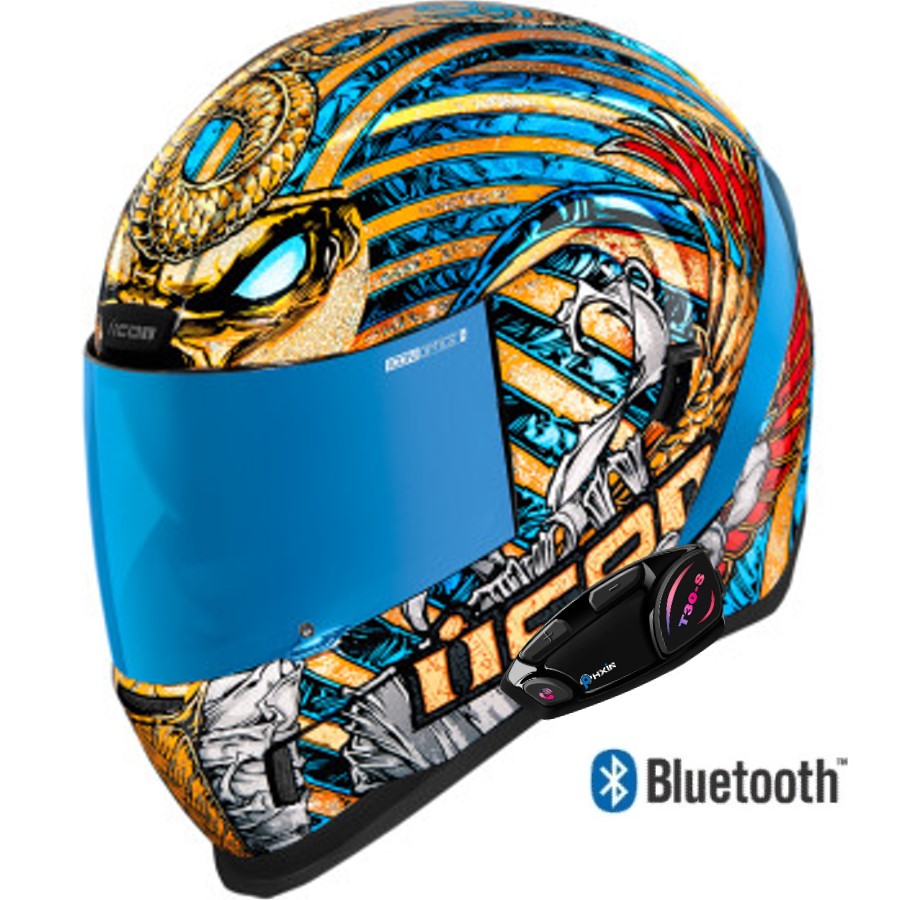 Icon Airform Full Face Bluetooth Helmet Airform Pharaoh Gold