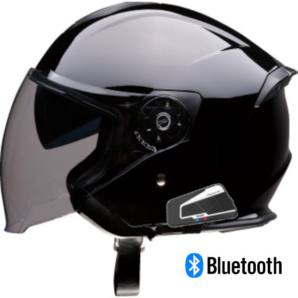 Z1R Road Maxx 2.0 Open Face Bluetooth Helmet Gloss Black