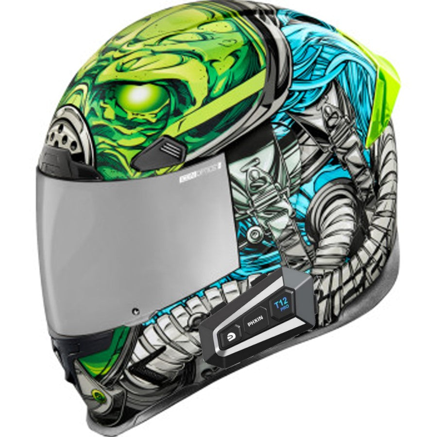 icon airframe pro pleasuredome 2 helmet xl Icon Airframe Pro Outbreak Helmet, green/blue, Size M (57/58) for Men