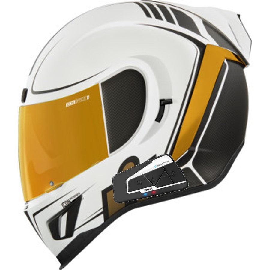 Icon Airform Full Face Bluetooth Helmet Resurgent White