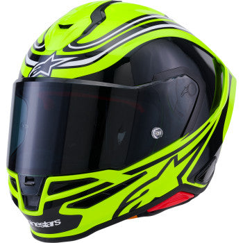 Alpinestars Supertech R7 Helmet Zeal Gloss Yellow Fluo/Black/White