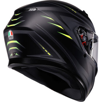 AGV K3 Full Face Helmet Syth Matte Black/Yellow Fluo