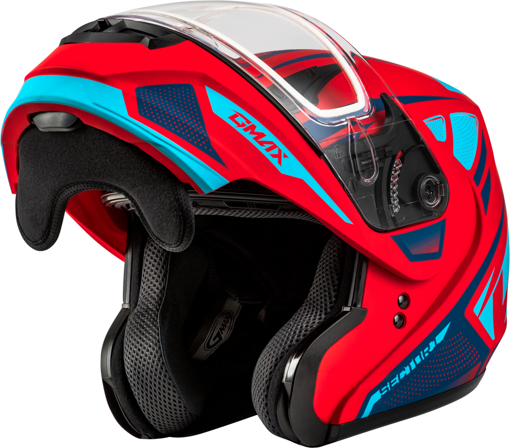 Gmax MD-04 Modular Snow Helmet Sector Matte Red Blue
