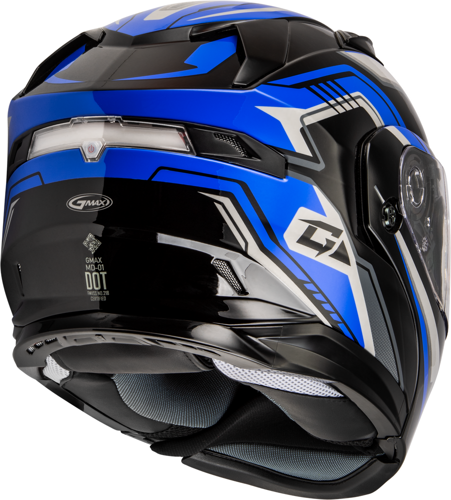 gmax motorcycle helmet blue Gmax MD-01S Transistor Snow Helmet Blue Black Electric Shield and Dual – HelmetCountry.com