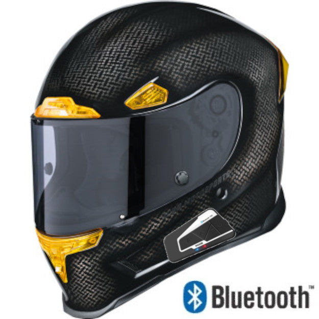 Icon Airframe Pro Full Face Bluetooth Helmet Carbon 4Tress Yellow