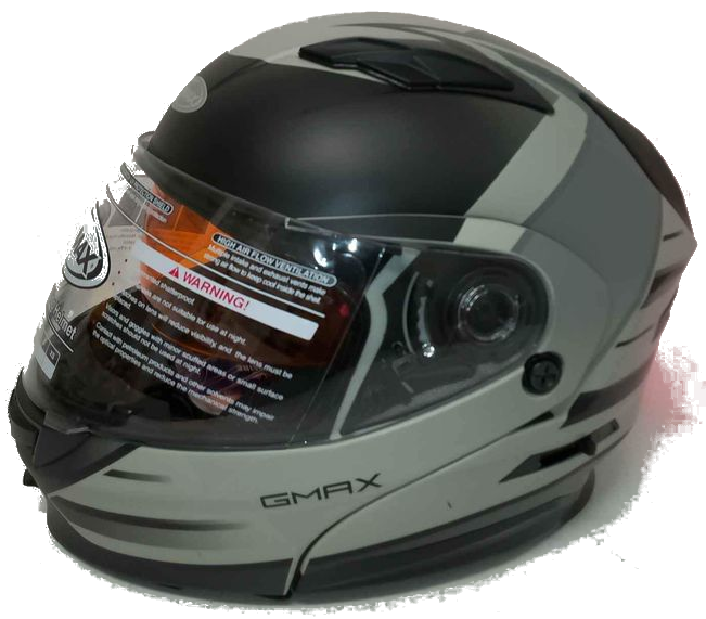 Gmax MD-01S Modular Street Helmet Descendant Matte Gray Silver