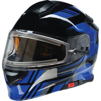 Z1R Solaris Modular Snow Helmet First Tracks Black/Blue Electric Shield