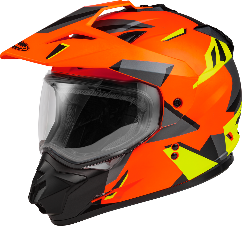 Gmax GM-11 Street Helmet Ripcord Graphic Neon Orange