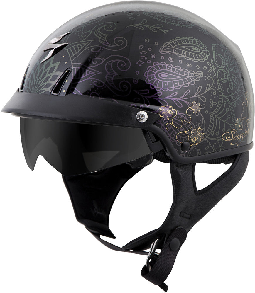 Scorpion EXO-C110 Half Helmet Azalea Black/Gold Size Medium