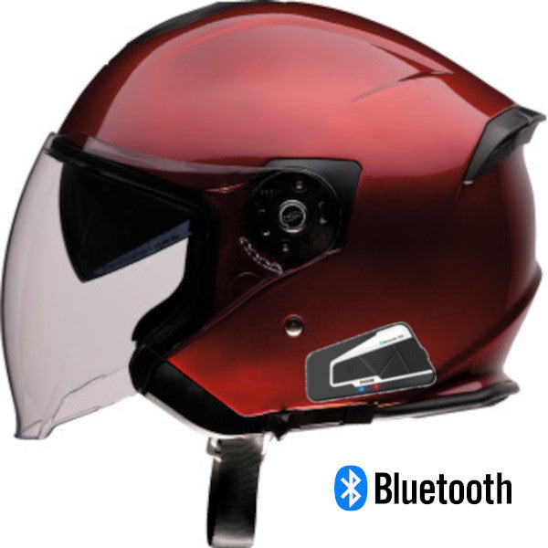 Z1R Road Maxx 2.0 Open Face Bluetooth Helmet Gloss Wine