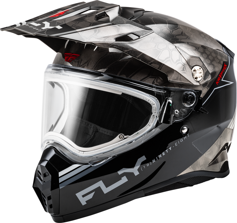 Fly Racing Trekker Conceal Snow Helmet Black Electric Shield