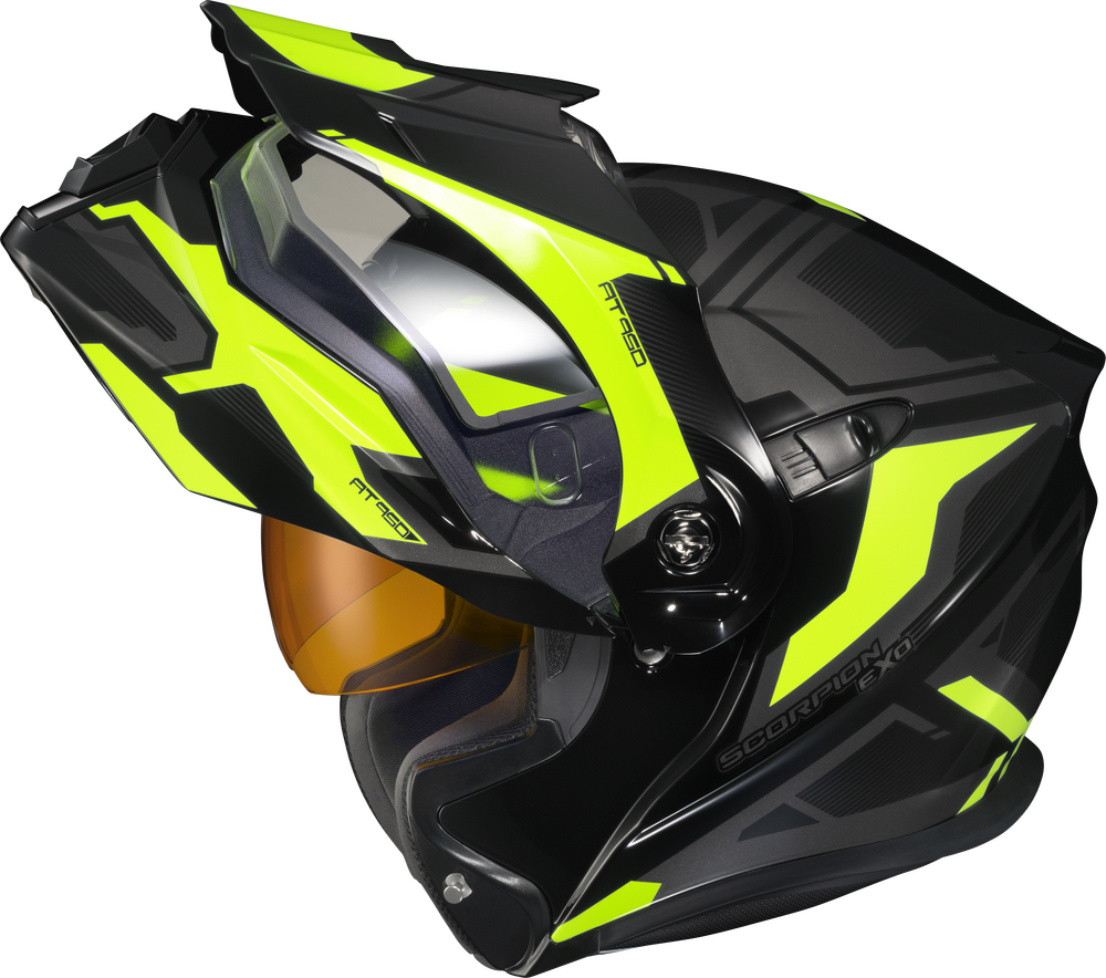 Scorpion EXO-AT950 Dual Sport Modular Snow Helmet Ellwood Hi Vis