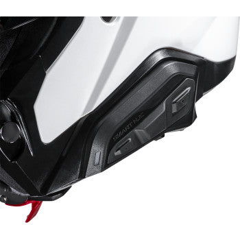 HJC i91 Modular Bluetooth Helmet Gloss White 50b installed