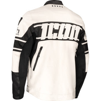 Icon Neo Daytona Motorcycle Jacket White