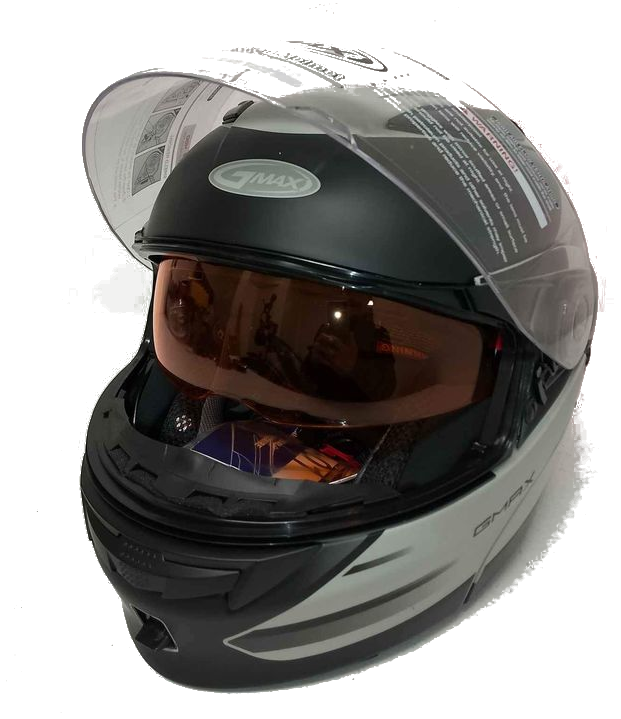 Gmax MD-01S Modular Street Helmet Descendant Matte Gray Silver