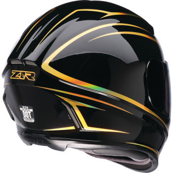 Z1R Jackal Full Face Bluetooth Helmet Foil Black Gold