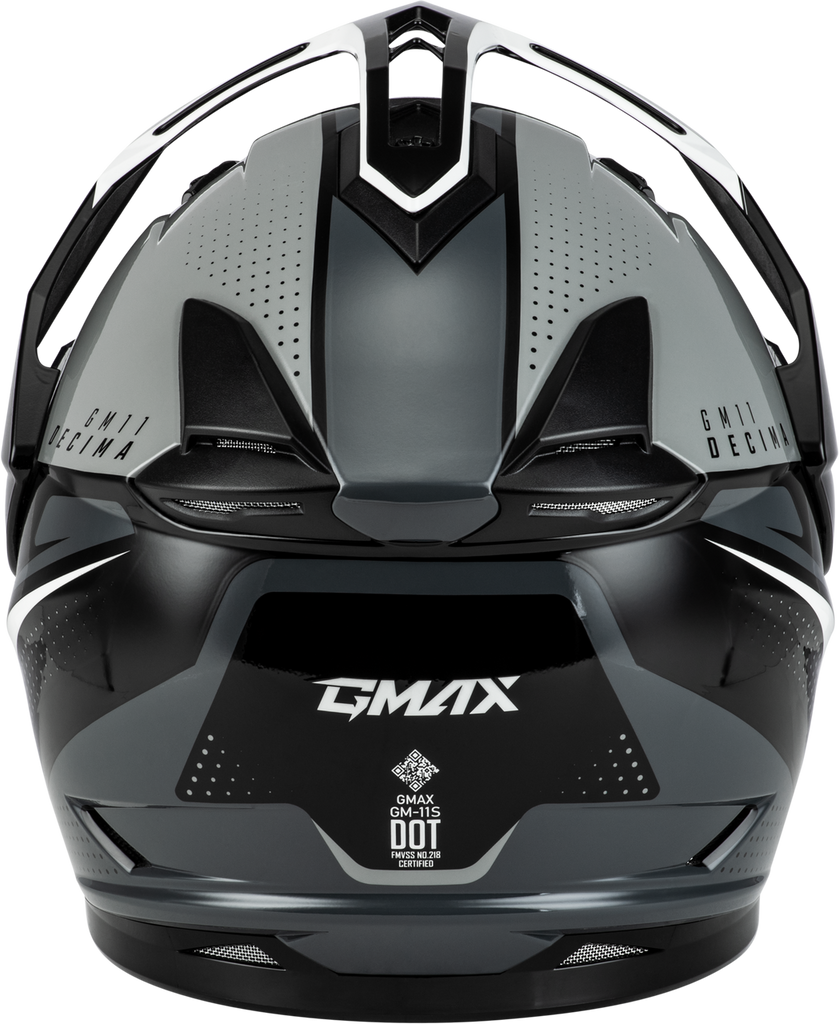 GMAX GM-11 Decima Helmet Black/Grey/White / 2XL