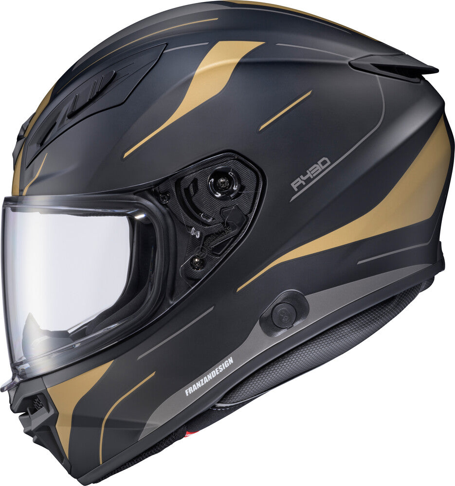 Scorpion EXO-R430 Full Face Helmet Cutlass Black/Gold (Snell M2025 Rated)