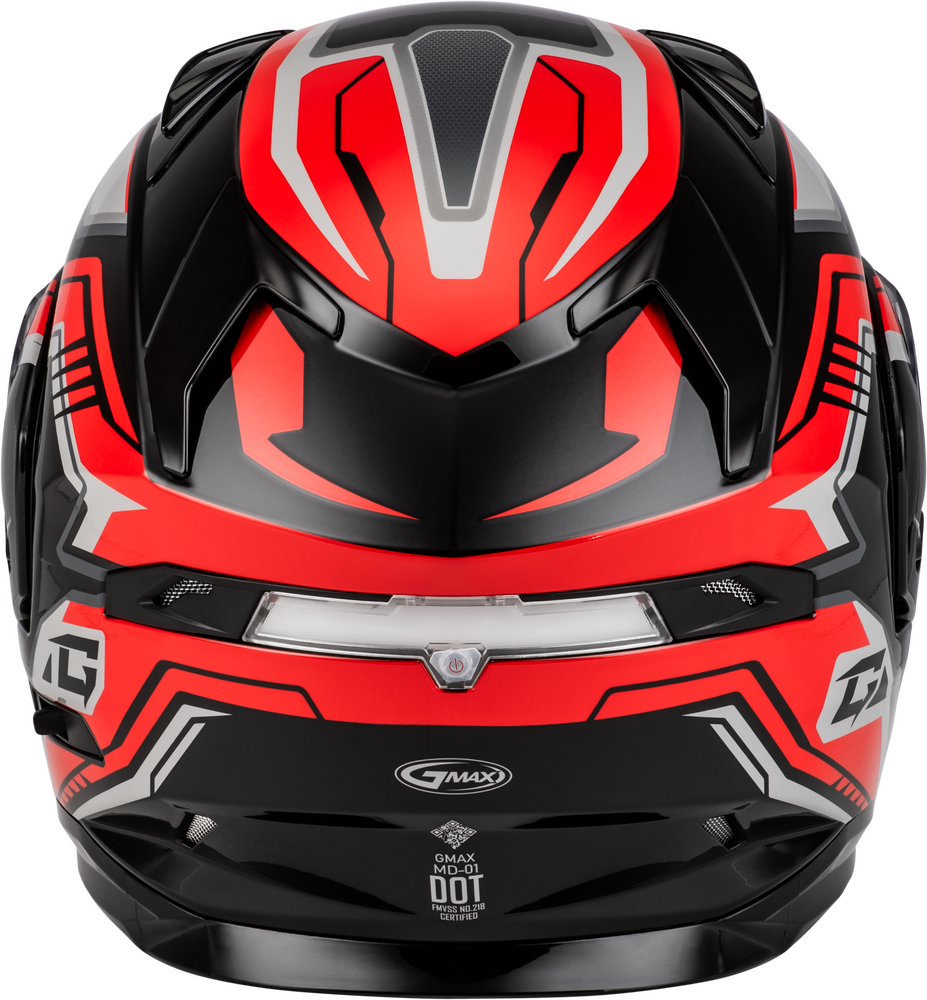 Gmax MD-01S Transistor Modular Snow Helmet Black Red