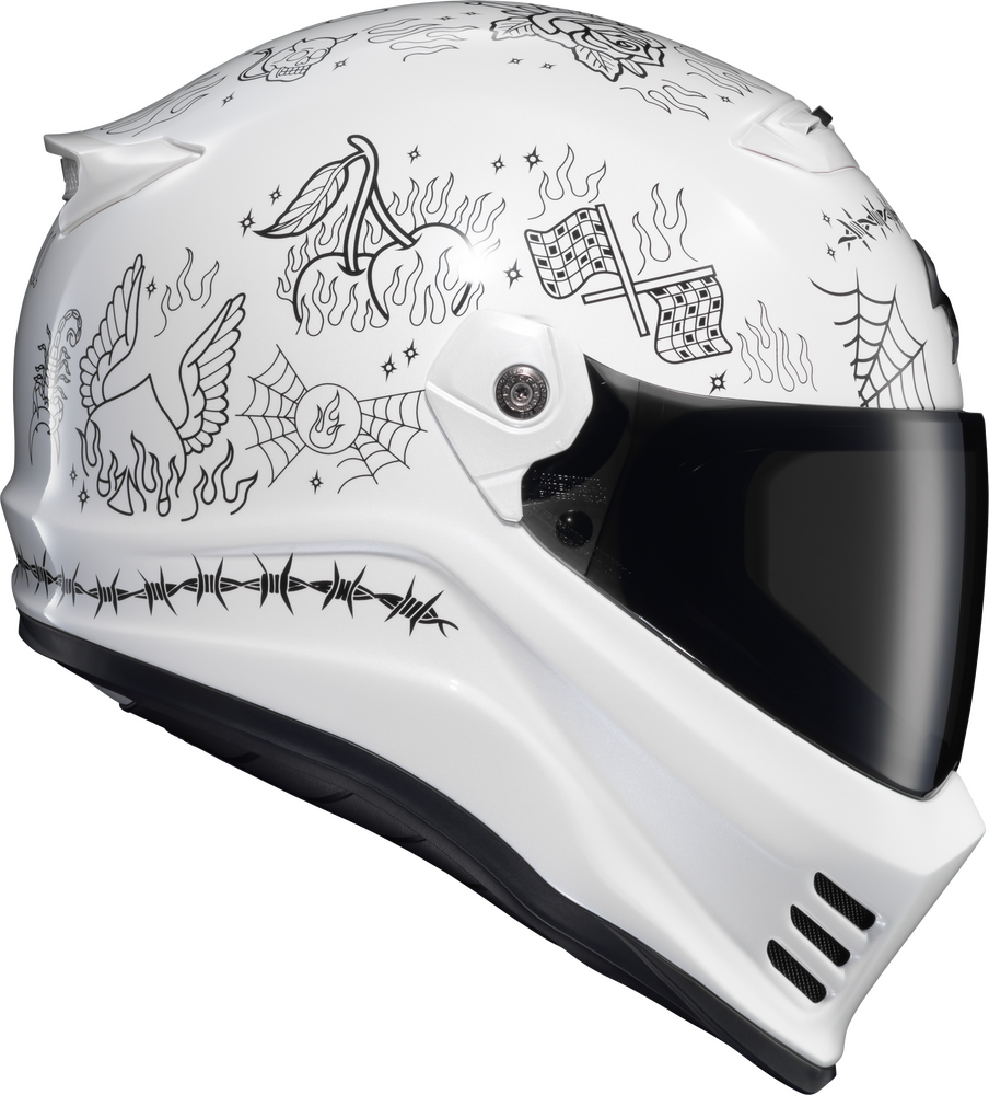 Scorpion Covert FX Full Face Helmet The Litas White