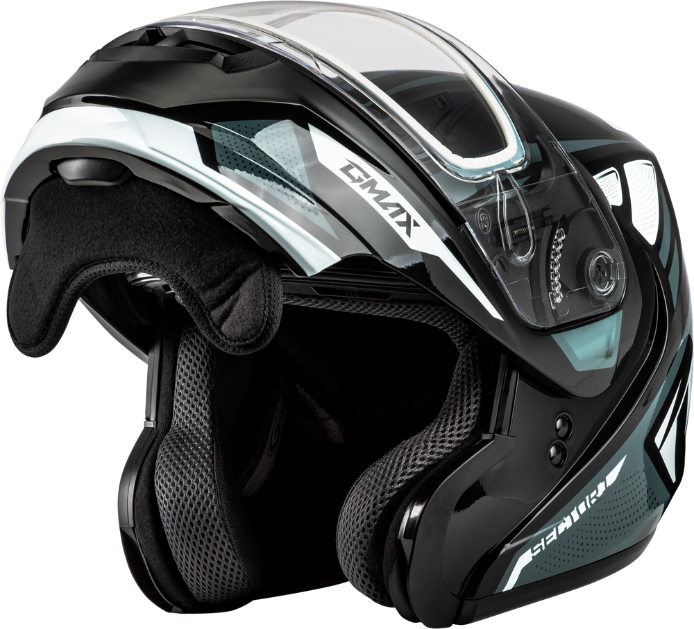 Gmax MD-04 Modular Snow Helmet Sector Gloss Black Silver