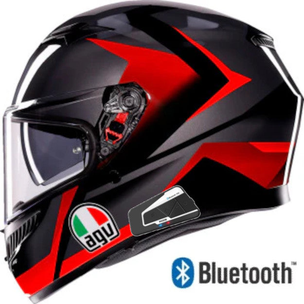 AGV K3 Striga Black/Gray/Red Helmet S