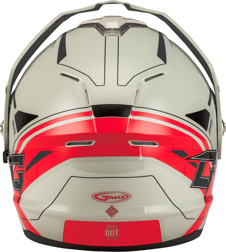 Gmax MD-74S Spectre Snow Helmet White Red Electric Shield