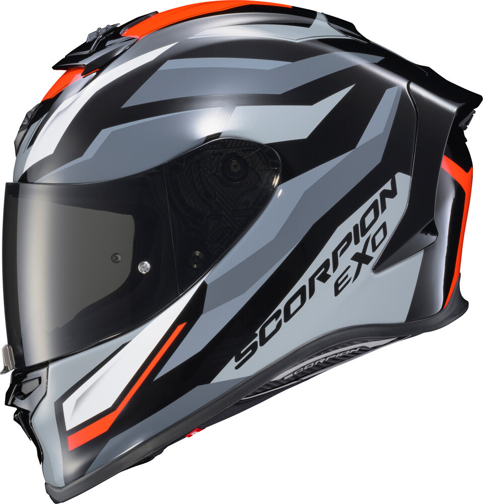 Scorpion EXO EXO-R1 Air Full Face Helmet Raven Black/Red/Grey
