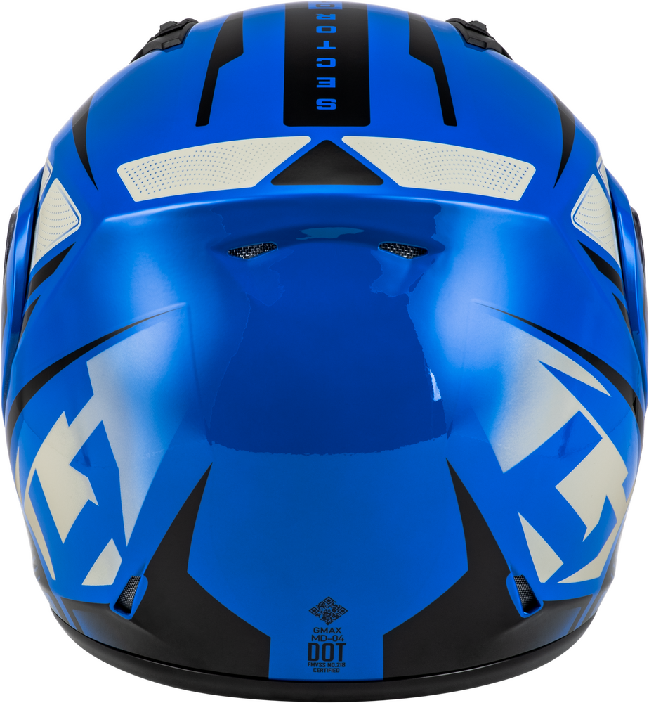 Gmax MD-04 Modular Snow Helmet Sector Gloss Black Blue