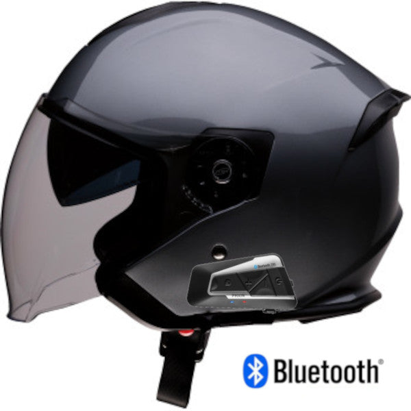 Z1R Road Maxx 2.0 Open Face Bluetooth Helmet Dark Silver