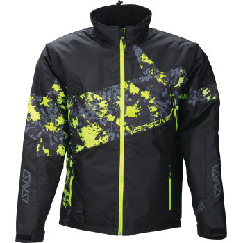 Arctiva Men's Pivot 7 Snow Jacket Camo Black/Hi-Vis