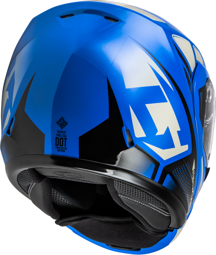 Gmax MD-04 Modular Snow Helmet Sector Gloss Black Blue