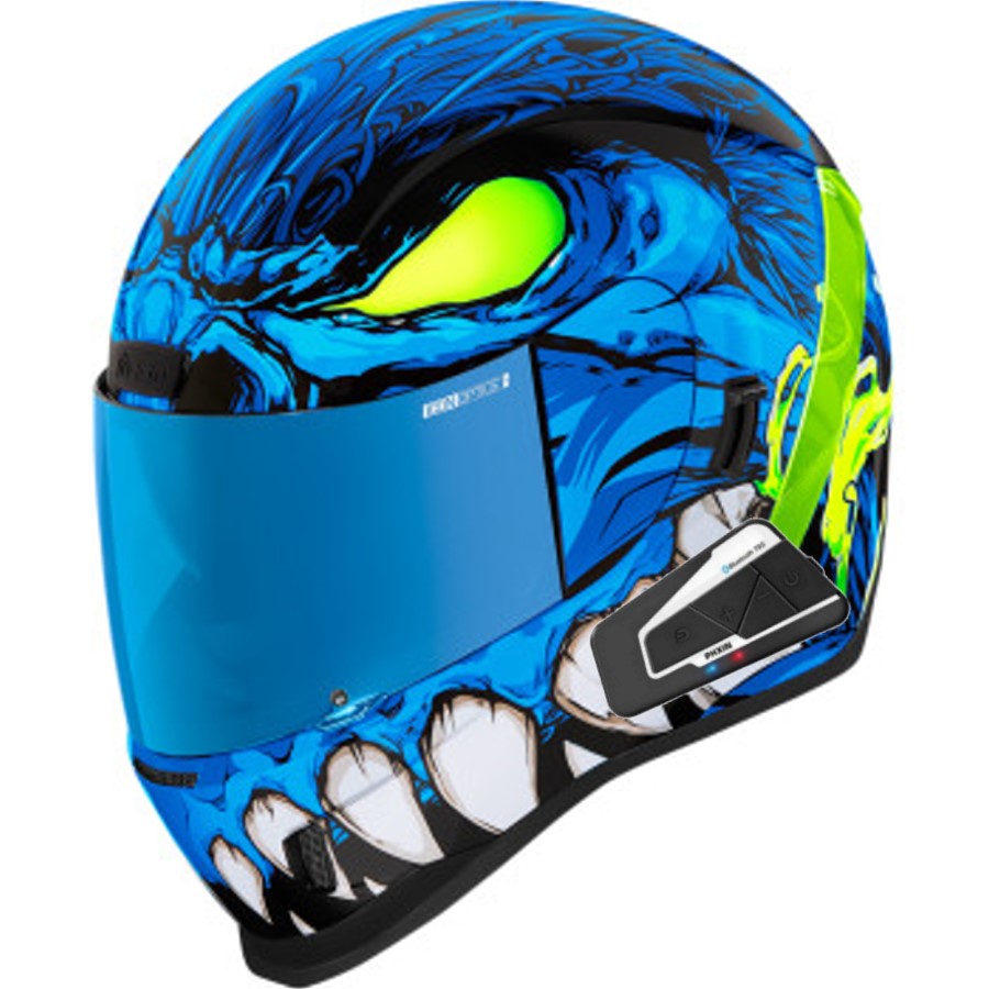 Icon Airform Manik'r Blue Full Face Bluetooth Helmet