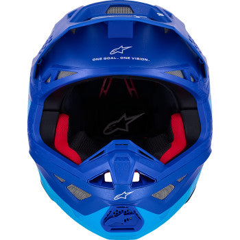 Alpinestars Supertech M10 Off Road Helmet  Flood MIPS Blue/Black Carbon