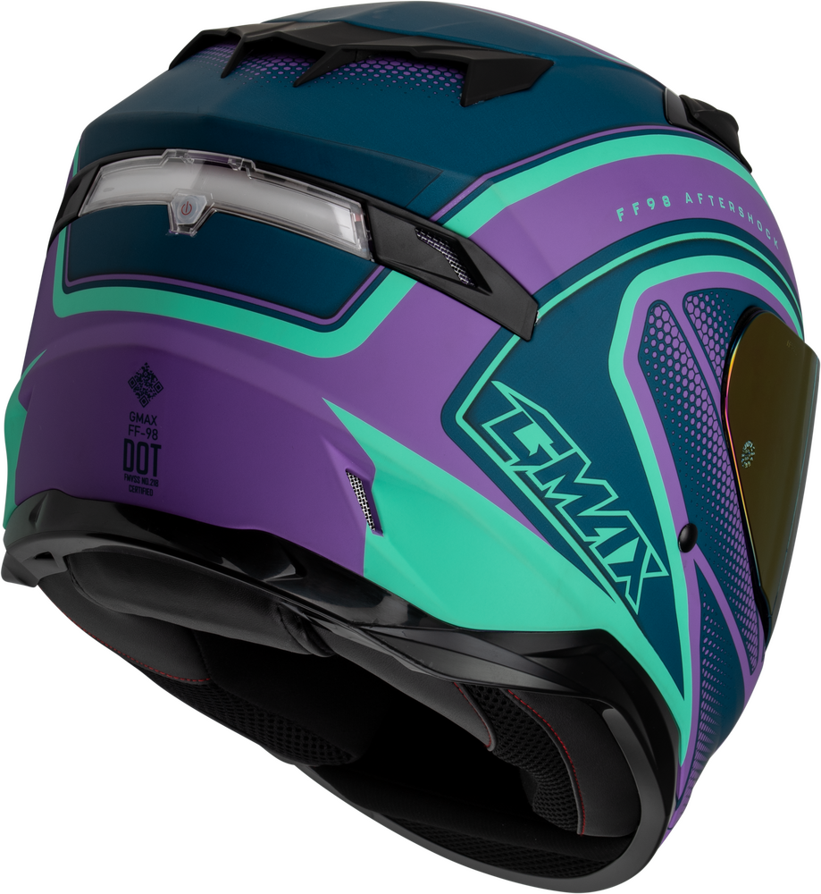 Gmax FF-98 Full Face Helmet Aftershock Purple/Blue Matte