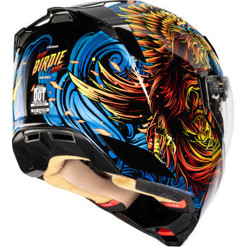Icon Threshold Bluetooth Helmet Burn Birdie Burn Blue HelmLink