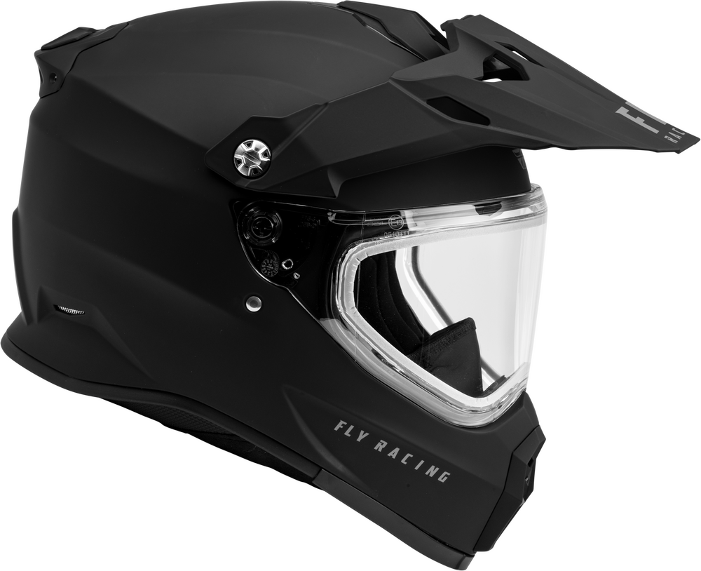 Fly Racing Trekker Snow Helmet Matte Black Dual Lens