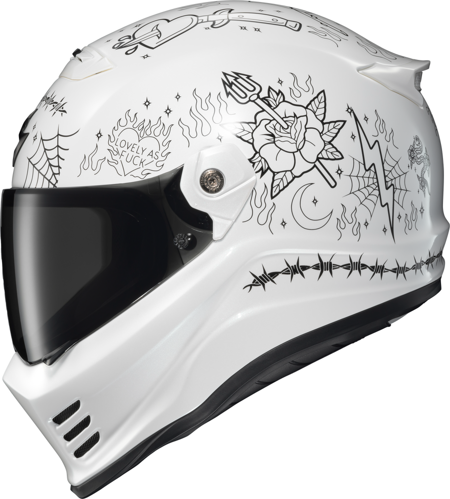Scorpion Covert FX Full Face Helmet The Litas White