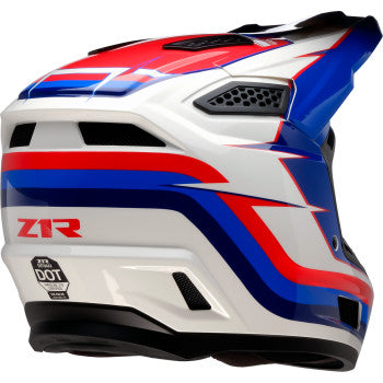 Z1R Dirt Maxx Vortex Bluetooth Off Road Helmet Red/White/Blue