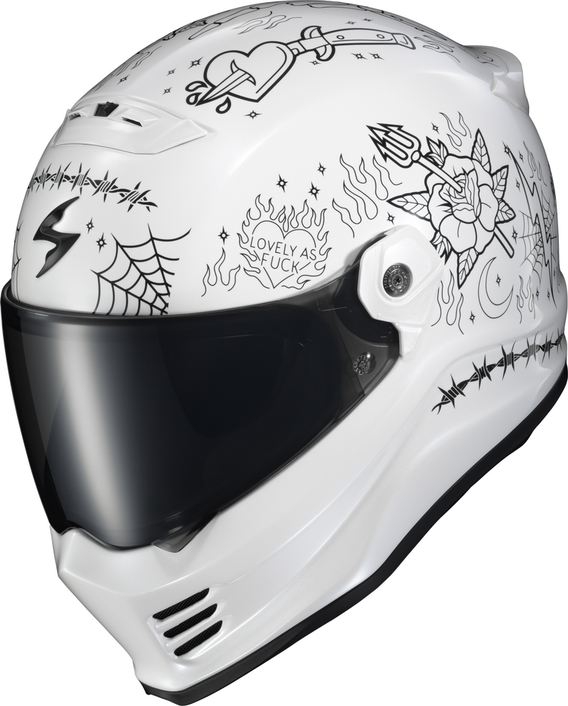 Scorpion Covert FX Full Face Helmet The Litas White