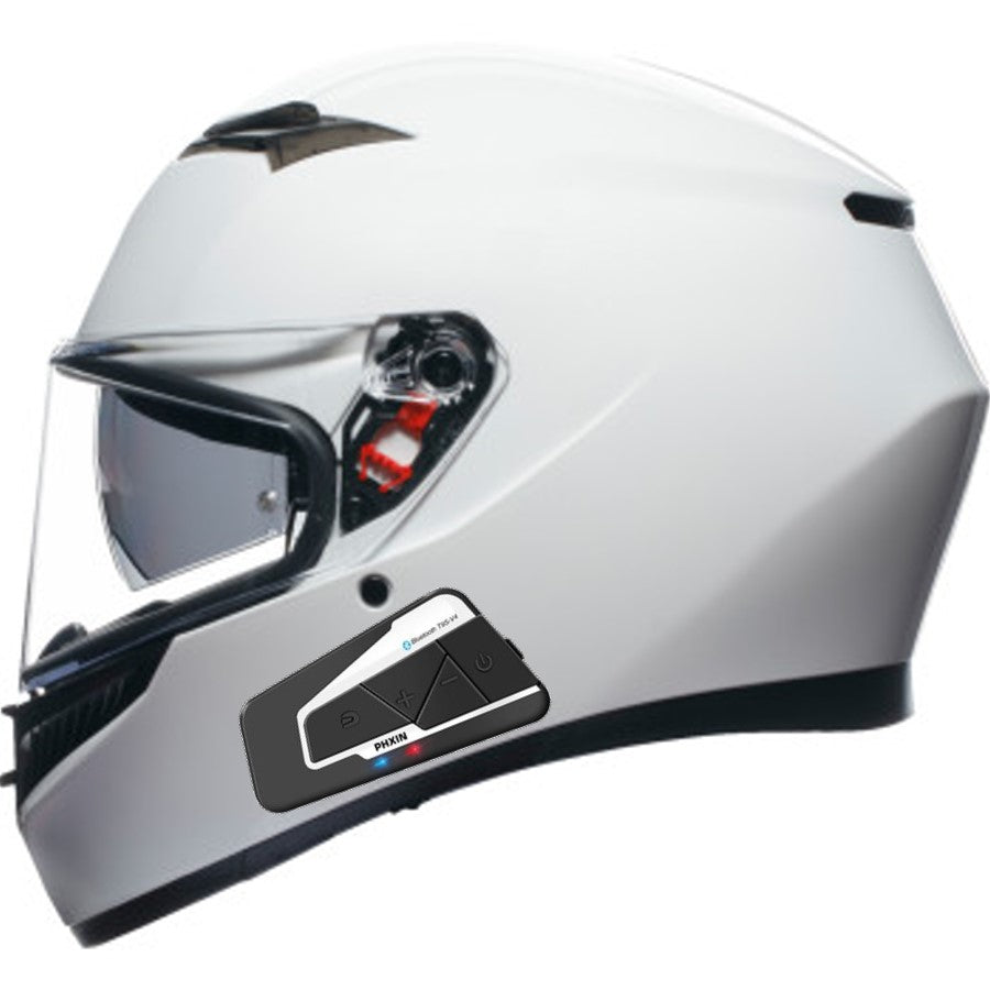 AGV K3 Full Face Bluetooth Helmet Seta White