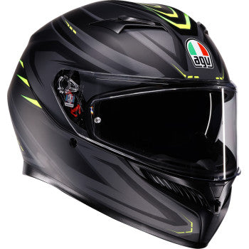 AGV K3 Full Face Helmet Syth Matte Black/Yellow Fluo