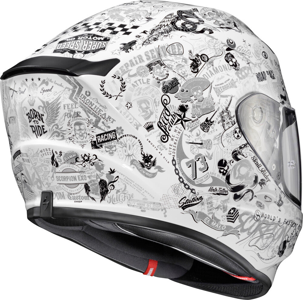 Scorpion EXO-R330 Full Face Helmet Shake 2 White