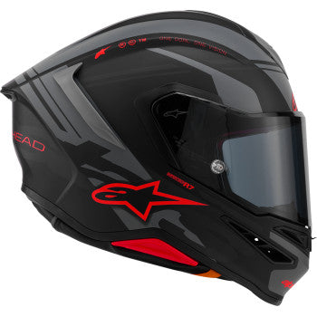 Alpinestars Supertech R7 Full Face Helmet A-Core Matte Black/Gray/Red